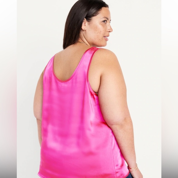 NWT Old Navy Satin Top Date Night Valentine’s Day Barbie - Picture 2 of 5